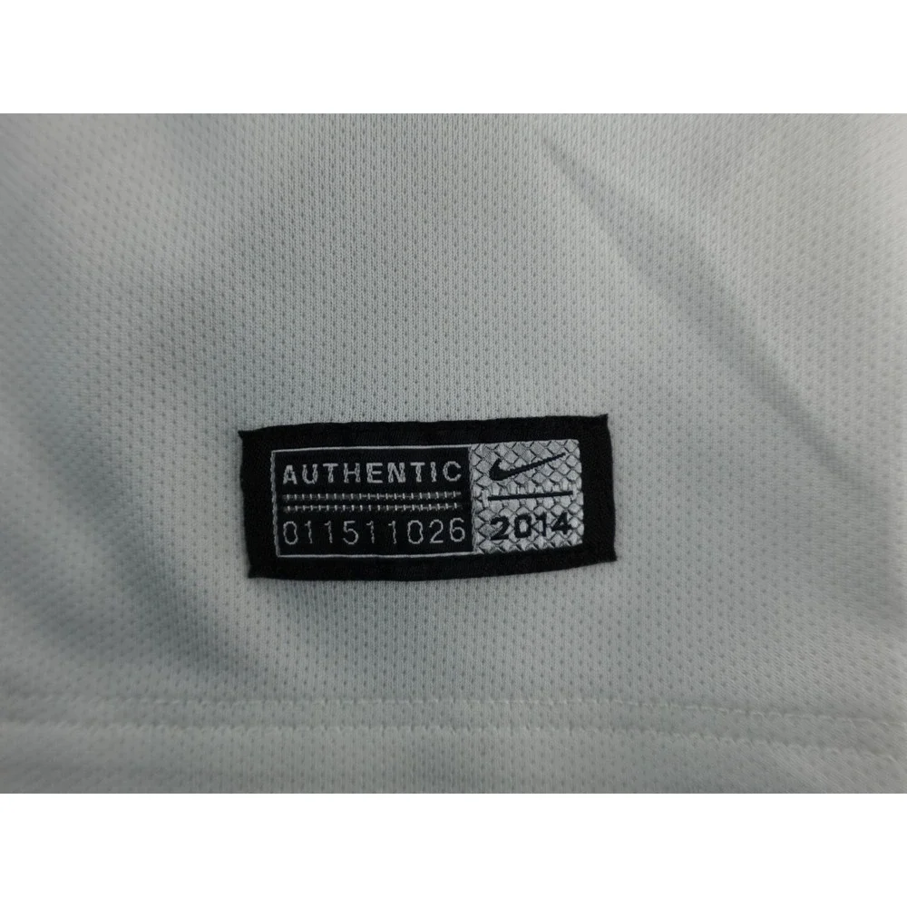 Paris Saint Germain PSG‎ Nike Dri Fit Soccer Jersey White Navy Blue Authentic L